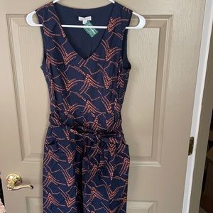 L.L.Bean Signature V-neck Poplin Dress